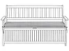 Bench Seat Pad Cushion SOVANA 148 x 45 cm Grey