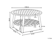 Garden Coffee Table MILZANO 80 cm 80 cm Acacia Wood Brown_1182871