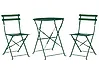 Bistro Set Folding FIORI Metal Dark Green