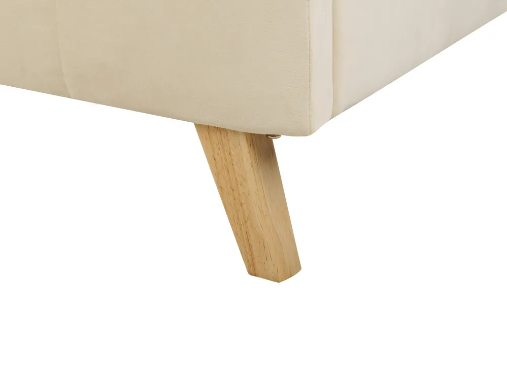 Bed Velvet SENLIS 180 x 200 cm (EU Super King) Beige_919009