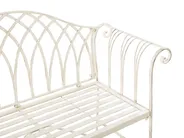 Garden Bench MILAZZO 130 cm Metal White_774694