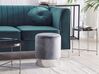 Pouf in velluto grigio BRIGITTE_779615