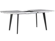 Extending Dining Table MOSBY Grey Marble 160/200 cm 90 cm_793875