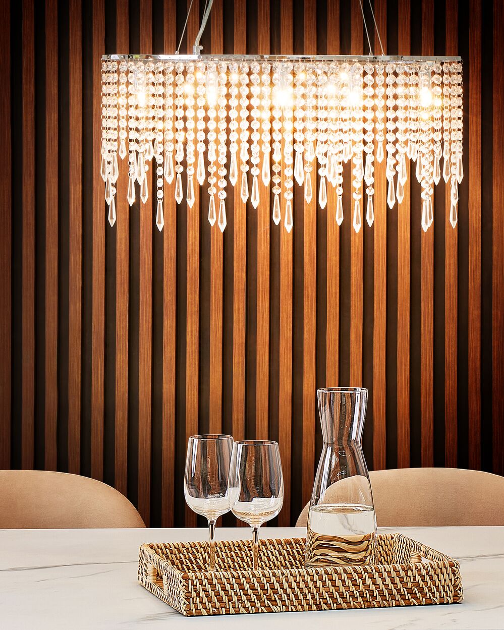 Chandelier CALVELLE Crystal Silver