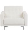 Fauteuil en cuir PU blanc ABERDEEN_739507