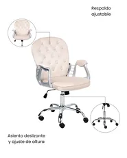 Silla de escritorio PRINCESS Terciopelo Beige_1036993