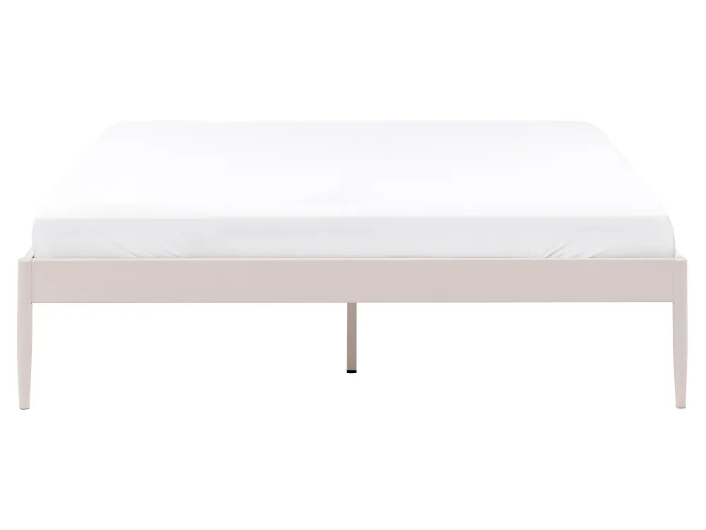 Bed Metal VAURS 160 x 200 cm (EU King Size) Light Beige_1165420