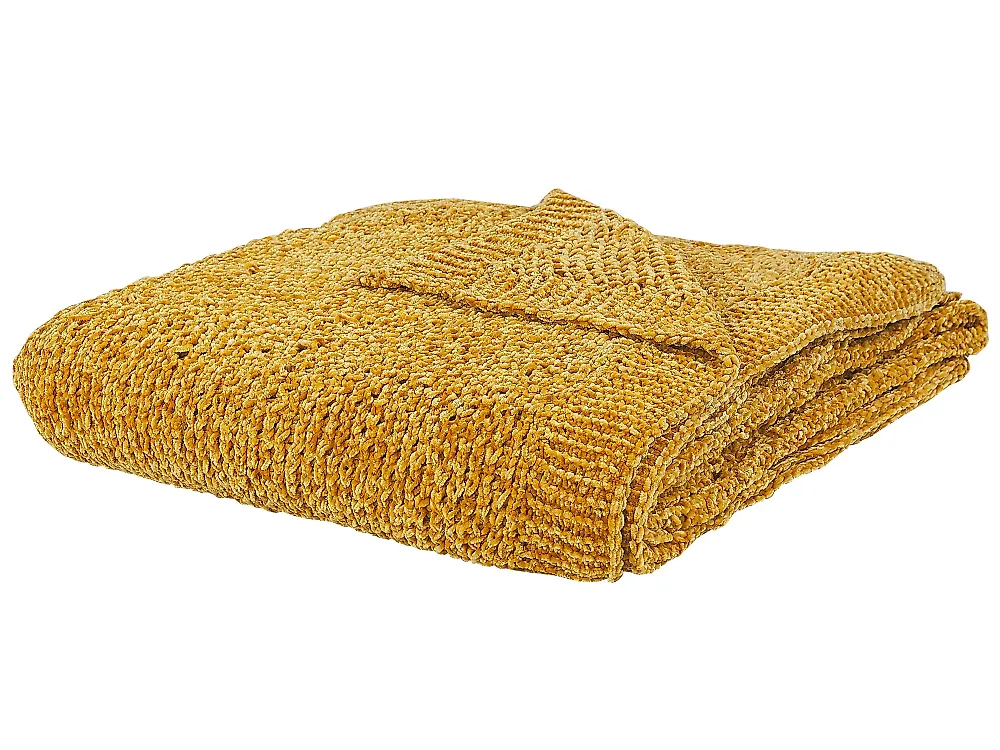 Kuscheldecke ELOVA 150 x 200 cm Senfgelb
