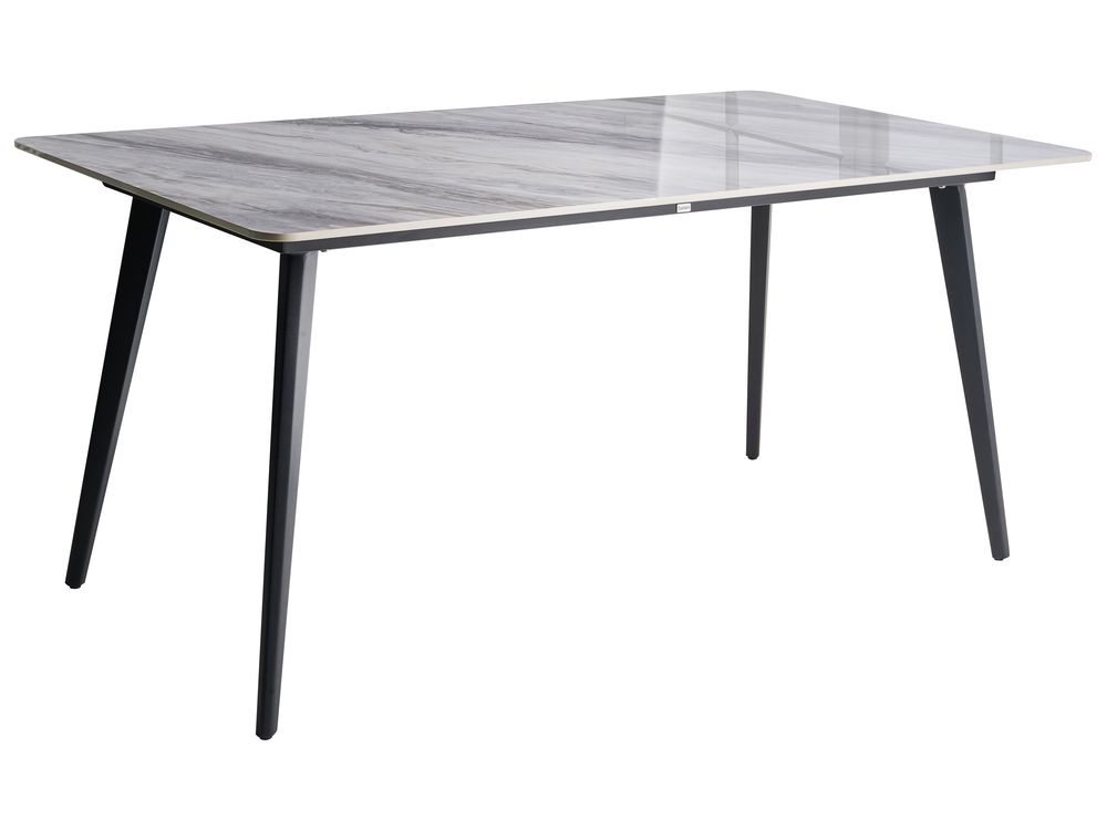 Garden Dining Table RODALLO 160 cm 90 cm Stone Grey Marble