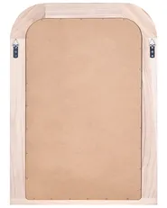 Specchio da parete con ripiano RISCLE 62 cm 85 cm Legno di Paulownia Marrone_1099891