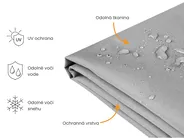 Ochranná plachta CHUVA 69 cm 53 cm 157 cm Sivá_929845