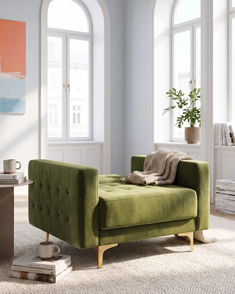 Fotel ABERDEEN Welur Zielony_1150999