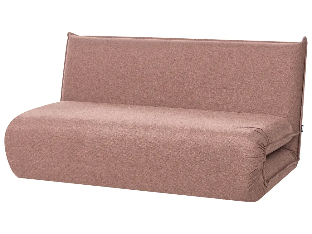 Sofa Bed 2 Seater ROROS Faux Linen Brown_1038955