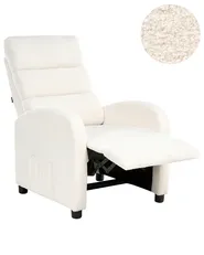 Recliner Chair OTUS with Footrest Boucle Off-White_1003285