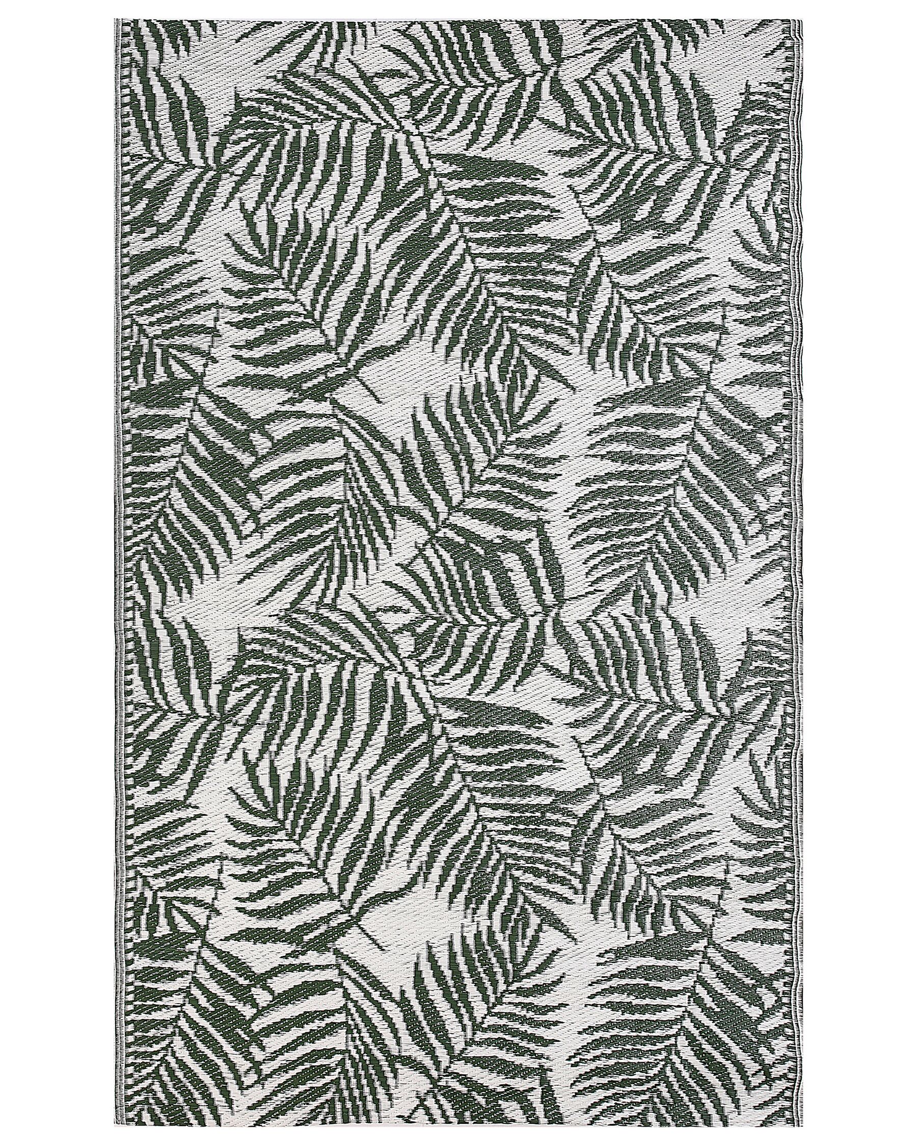 Venkovní koberec 120 x 180 cm palmové listy tmavě zelené KOTA_766274