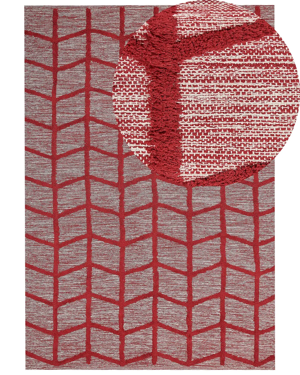 Dywan SIVAS Czerwony 140 x 200 cm Bawełna