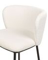 Zestaw 2 krzeseł barowych boucle biały MINA_884074