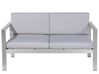 2 Seater Aluminium Garden Sofa Light Grey SALERNO_679476