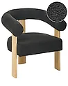 Armchair ILBRO Boucle Black/ Light Brown