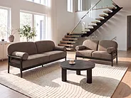 Sofa dla 2 osób PILARNE Brązowy_1159526