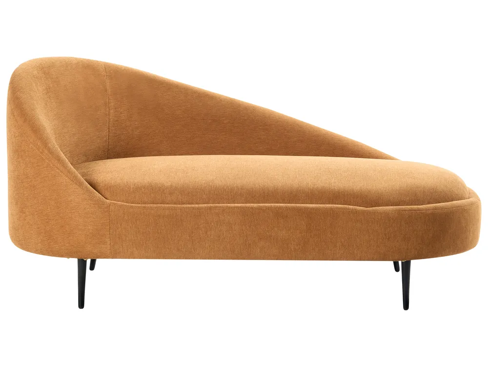 Linkszijdige chaise longue VALREAS Stof Oranje