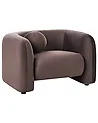 Armchair LEIREN Velvet Dark Brown