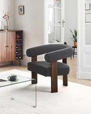 Armchair ILBRO Boucle Black/ Dark Brown_984764