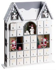 Dekoracja świąteczna LED FEMUND 40 cm Kalendarz adwentowy Biały_1016860