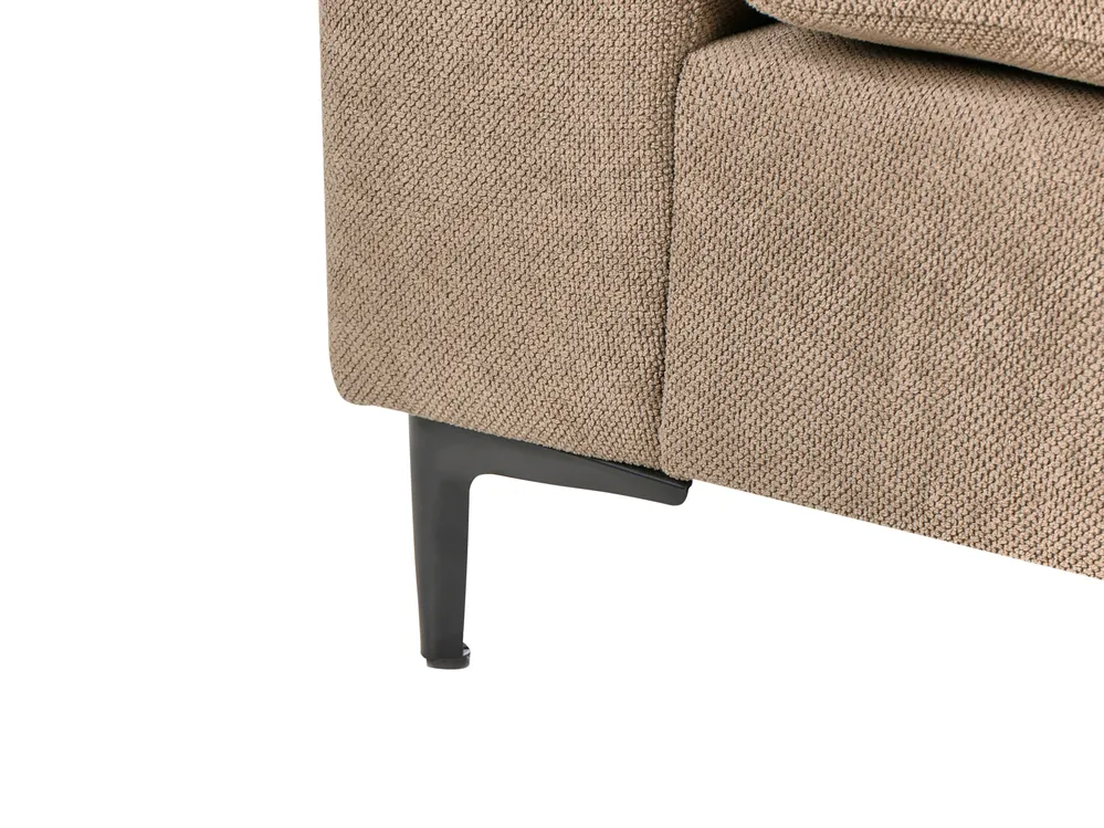 Corner Sofa 3 Seater MALOY Fabric Brown Left Hand_971295