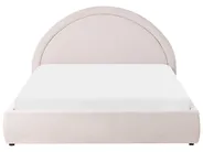 Bett mit Stauraum MOUZON Stoff Hellbeige 160 x 200 cm_1019480