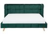 Łóżko welurowe 180 x 200 cm zielone SENLIS  _740815