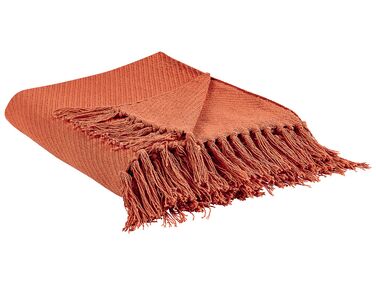 Cotton Blanket 125 x 150 cm Red YARSA