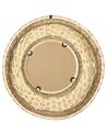 Okrúhle bambusové nástenné zrkadlo ø 61 cm prírodné SOLEDAD_848666