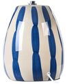 Lampada da tavolo ceramica beige blu e bianco 41 cm LUCHETTI_844185