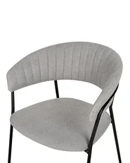 Set di 2 sedie da pranzo MARIPOSA Bouclé Grigio_884693