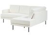 Left Hand 4 Seater Fabric Corner Sofa White BREDA_885944