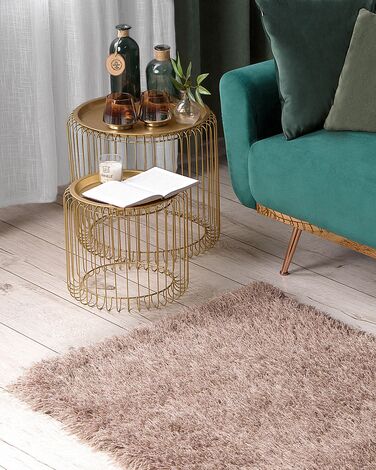 Shaggy Area Rug 80 x 150 cm Beige CIDE