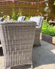 Gartenmöbel Set 6-Sitzer CASCAIS inkl. Kissen Polyrattan Grau_1172233