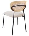 Lot de 2 chaises en tissu beige clair MAYETTA_931859