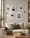 Set of 7 Photo Frames ZINARE Urban Motif White