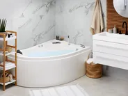 Corner Hot Tub with LED NEIVA 1500 x 1000 mm White Left Hand_935870