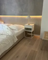 Ottoman Bed without Headboard DINAN Fabric Light Brown 180 x 200 cm (EU Super King)_899998