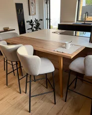 Set of 2 Bar Chairs MINA Grey_1045968
