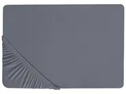 Prześcieradło z gumką JANBU 200 x 200 cm Bawełna Ciemnoszary_845318