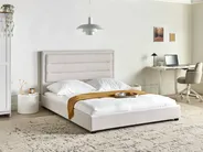 Bed Fabric ROUEN 160 x 200 cm (EU King Size) Light Beige_996682