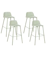 Conjunto de 4 bancos de bar MORA Verde claro_876358
