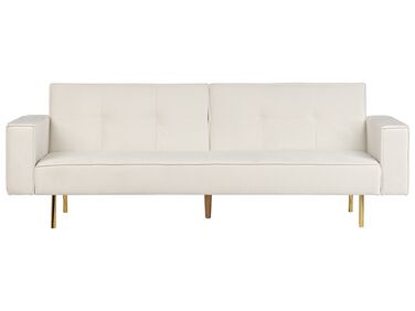 Velvet Sofa Bed Off-White VISNES