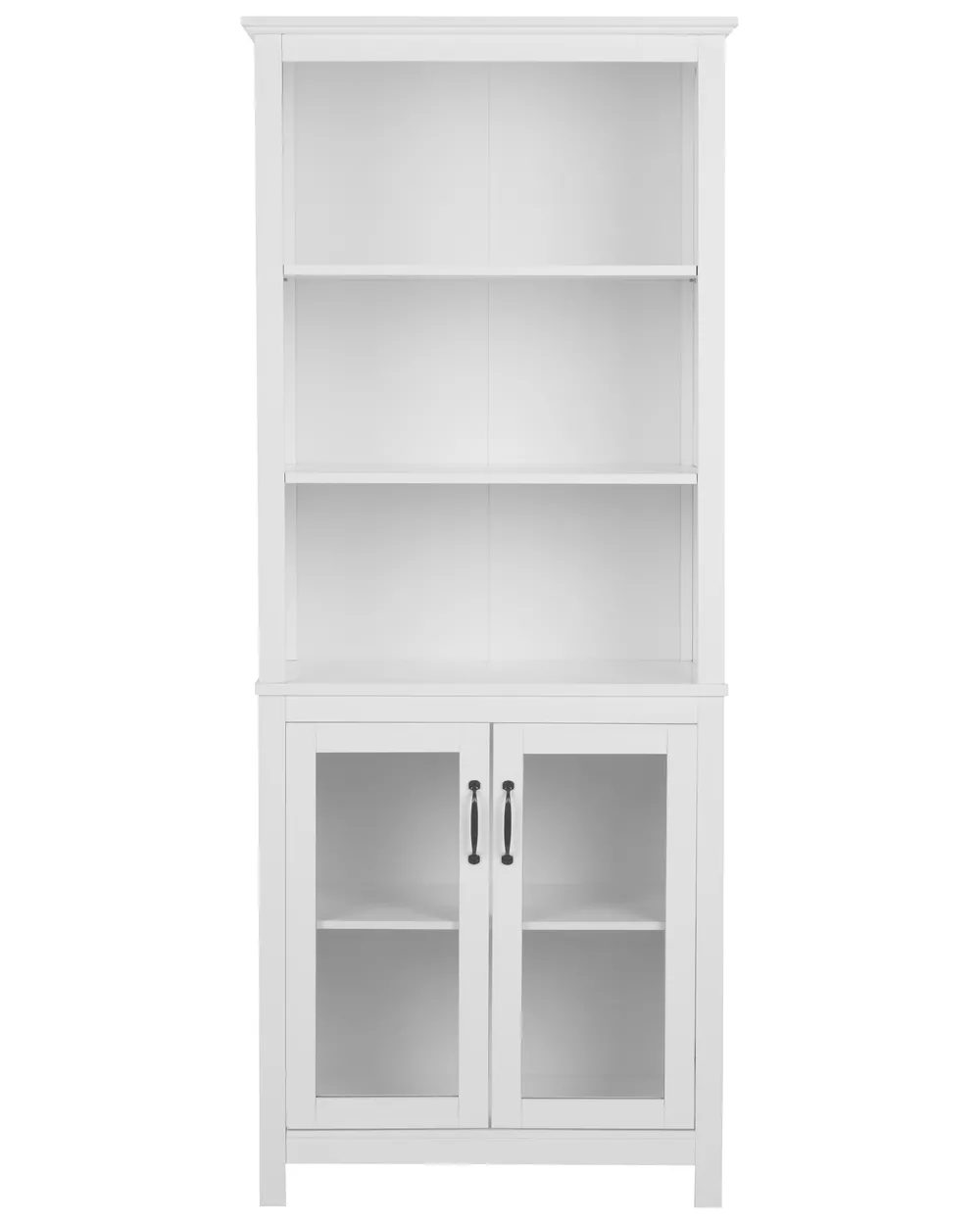 Glass Display Cabinet LUSBY 75 cm White_913478