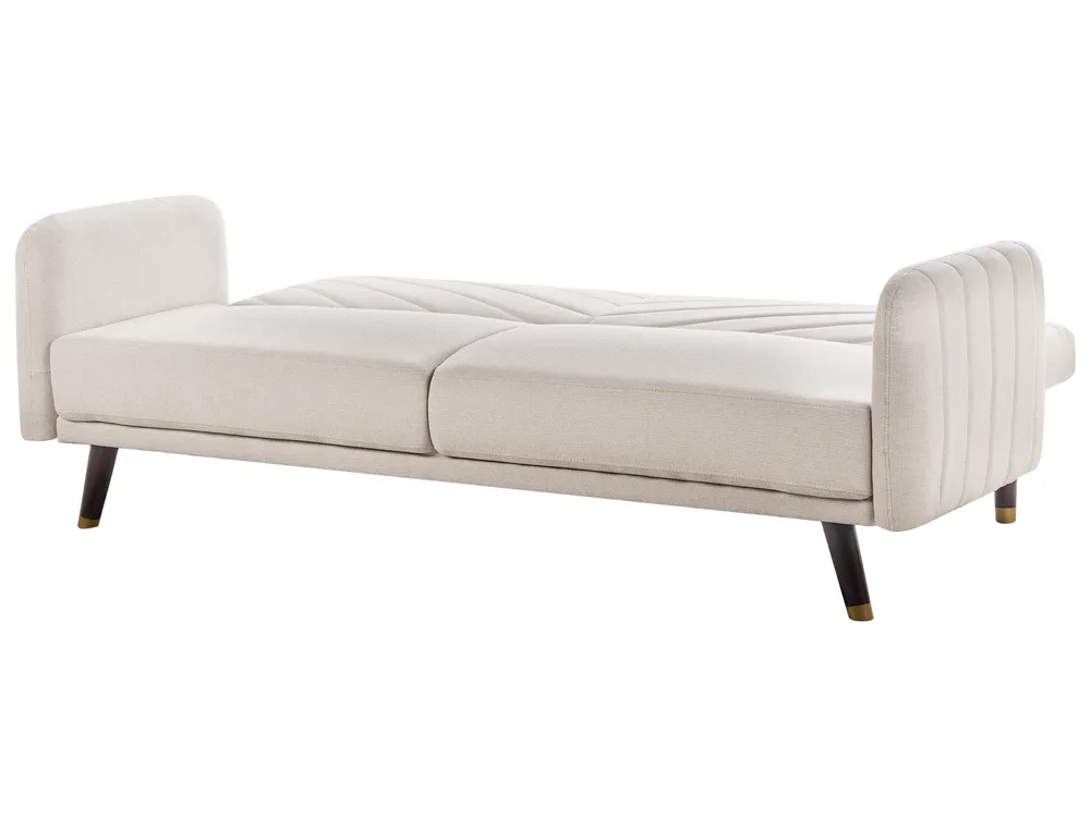 Sofa Bed 3 Seater SENJA Faux Linen Light Beige_944833