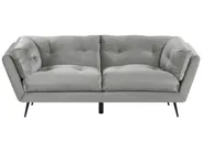 Divano 3 posti LENVIK Velluto Grigio_784802